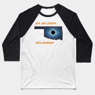 Oklahoma 2024 Total Solar Eclipse Baseball T-Shirt